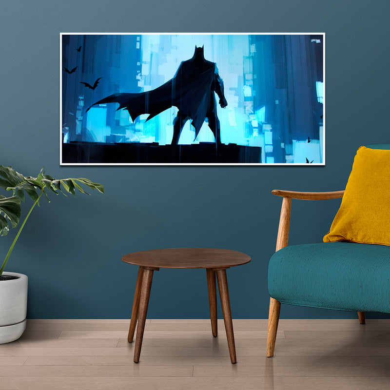 Batman Abstract Canvas Floating Frame Wall Painting
