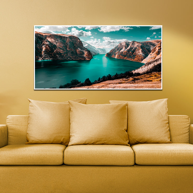 Moraine Lake Mountain View Canvas Floating Frame Wall Painting