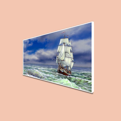 Old Ship On The Sea Canvas Wall Painting