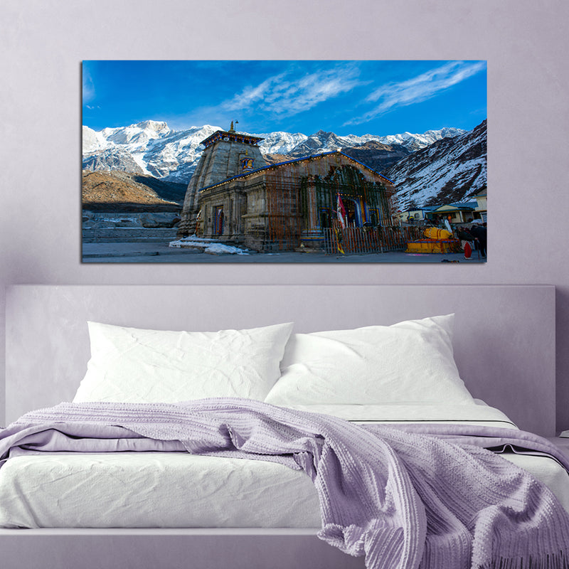 Kedarnath Temple Canvas Wall Painting