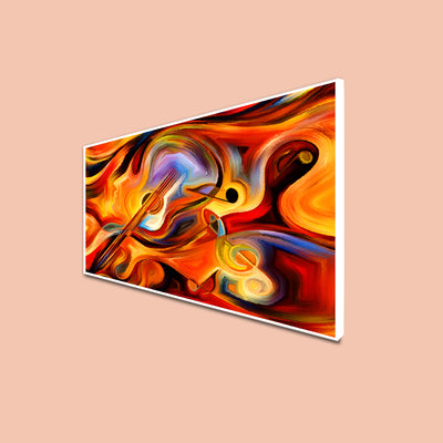 Colorful Human and Musical Canvas Wall Painting