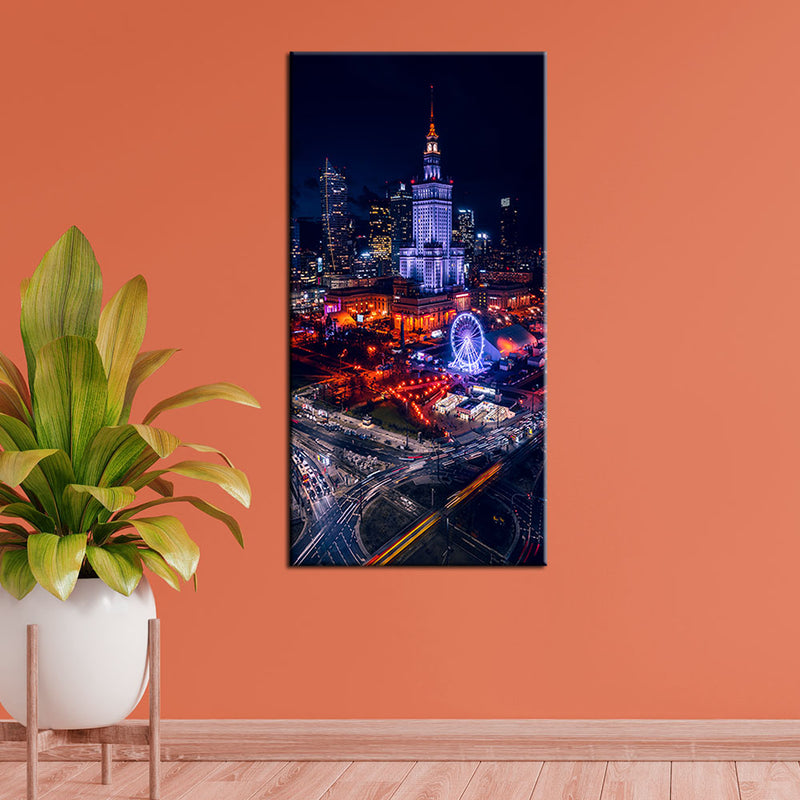 City On Night  Canvas Wall Painting