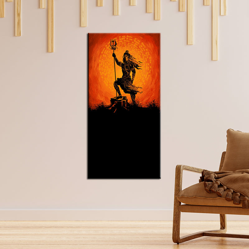 Lord Shiva Fictional Art Canvas Wall Painting