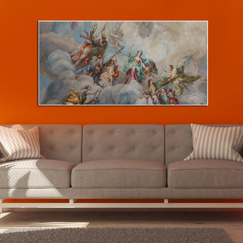 Jesus The Last Supper Standard Canvas Floating Frame Wall Painting