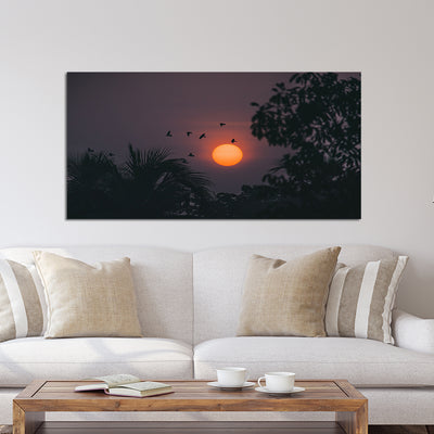 Clouds During Sunset View Canvas Wall Painting