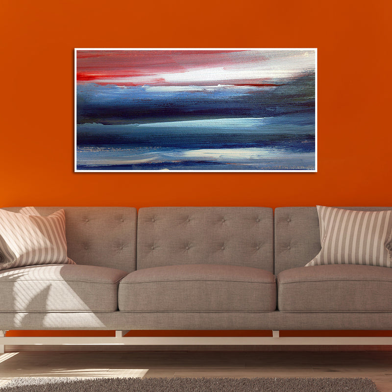 Colorful Patch Abstract Canvas Floating Frame Wall Painting