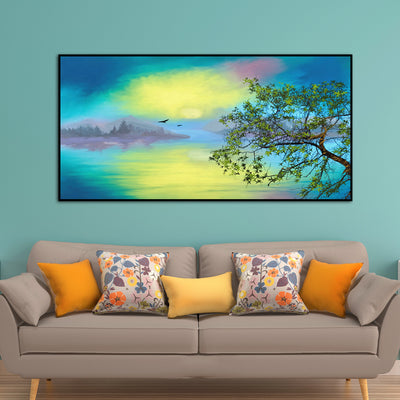 Artistic Nature Scenery Canvas Floating Frame Wall Painting