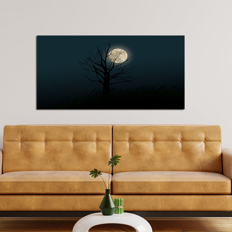 Full Moon Night Canvas Wall Painting