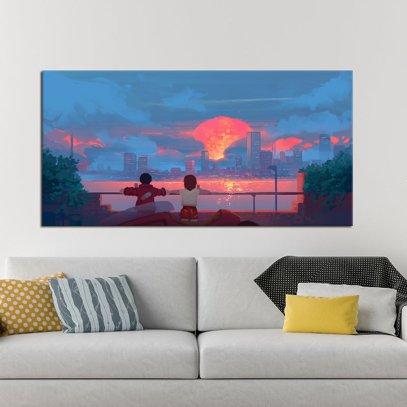 Couple Illustration Canvas Wall Painting