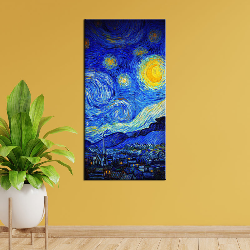 DECORGLANCE Blue Waves Modern Art Abstract Canvas Wall Painting