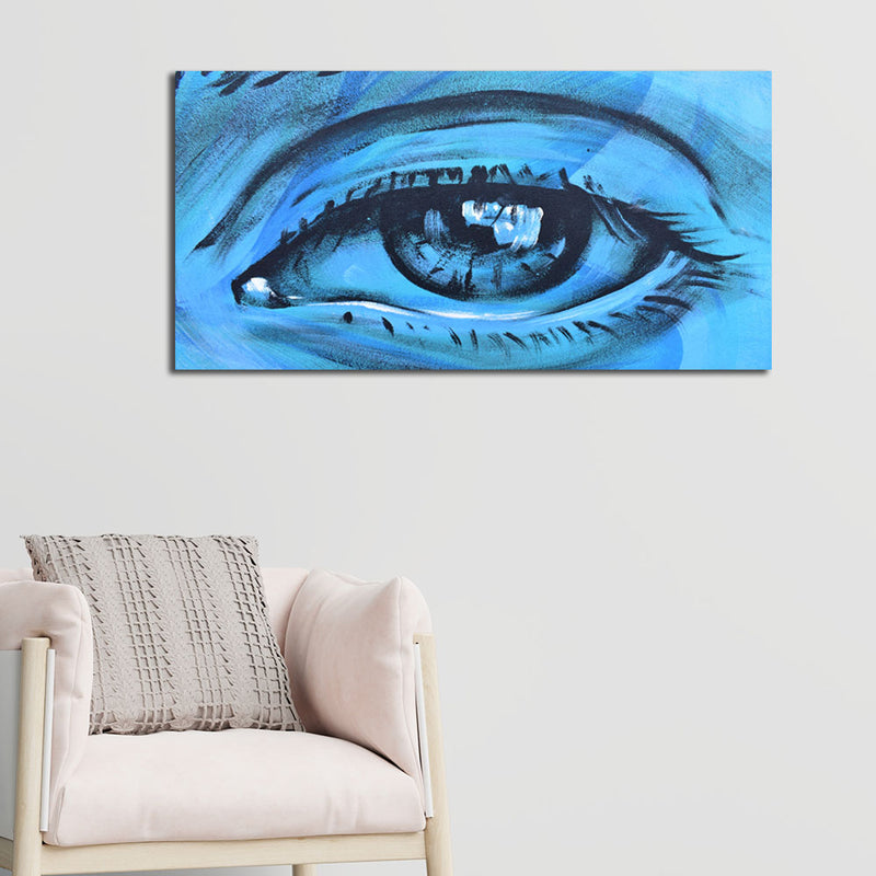 Blue Eyes Artistic Canvas Wall Painting
