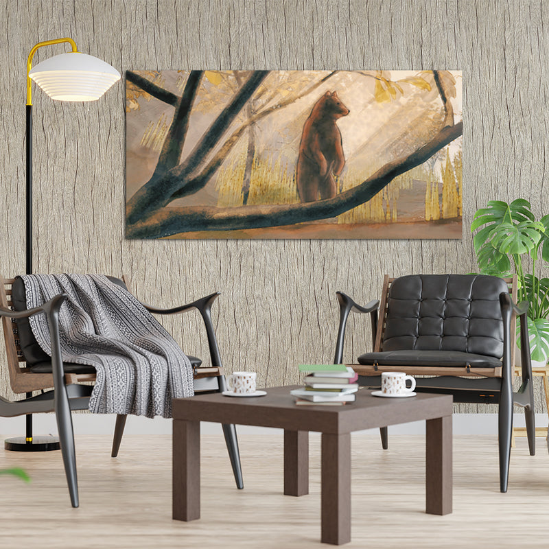 Bear In Forest Canvas Wall Painting