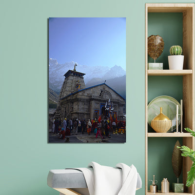 Kedarnath Temple Canvas Wall Painting