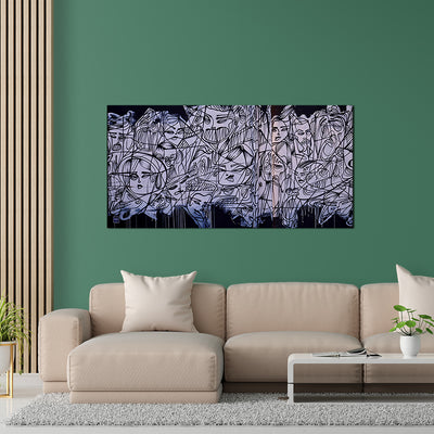 Modern Art Face Canvas Wall Painting