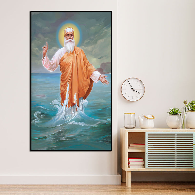 Guru Nanak Sikh Floating Canvas Wall Painting