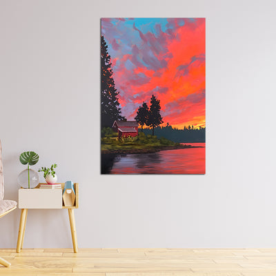 Abstract Colourful Sky Canvas Wall Painting