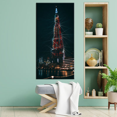 Burj Khalifa light up at night  Canvas Wall Painting
