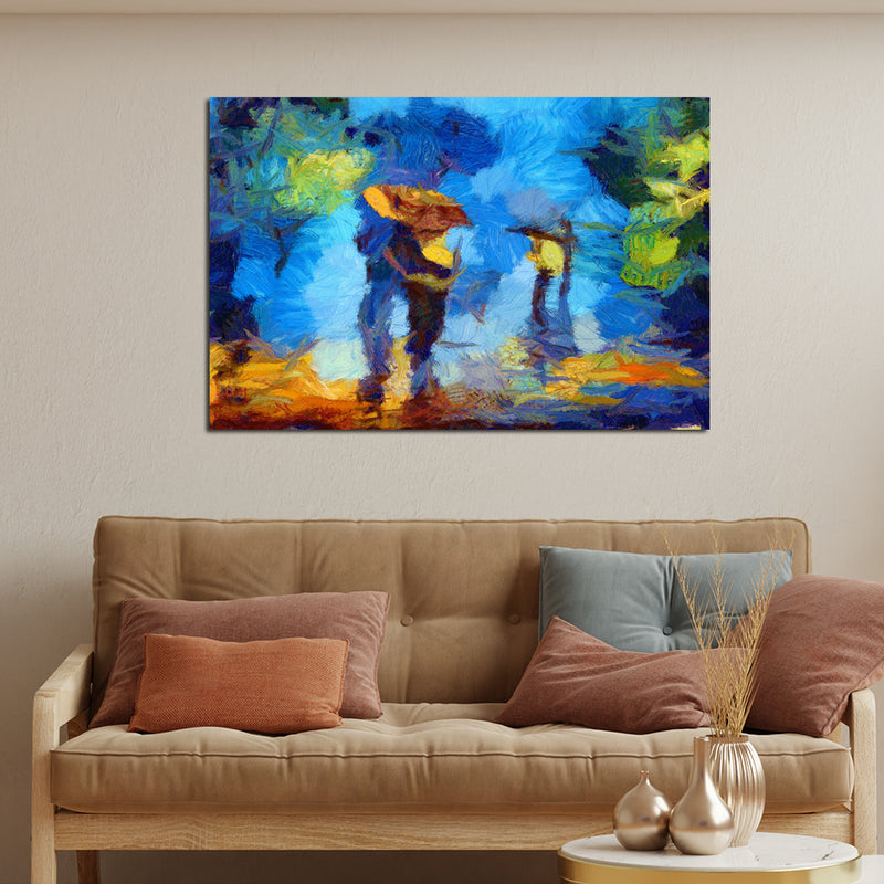 Abstract Couple Canvas Wall Painting