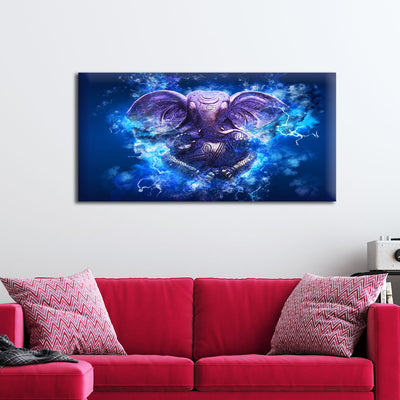 Ganesha Illustration Canvas Wall Painting