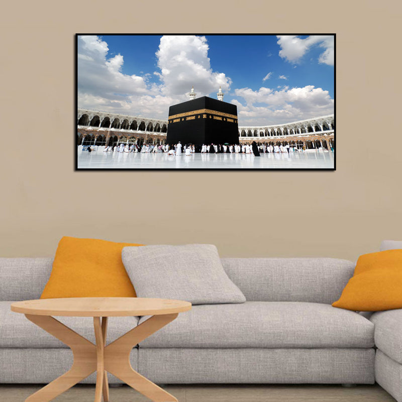 Makka Madina Islamic Floating Frame Canvas Wall Painting