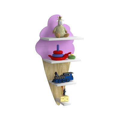 Ice-Cream Shape Kids Wall Shelves