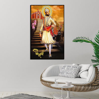 Chhatrapati Shivaji Floating Canvas Wall Painting