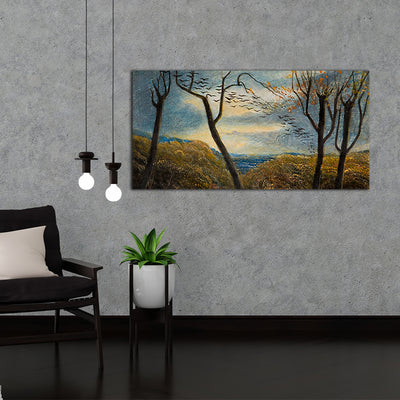 Forest Oil Color Scenery Canvas Wall Painting