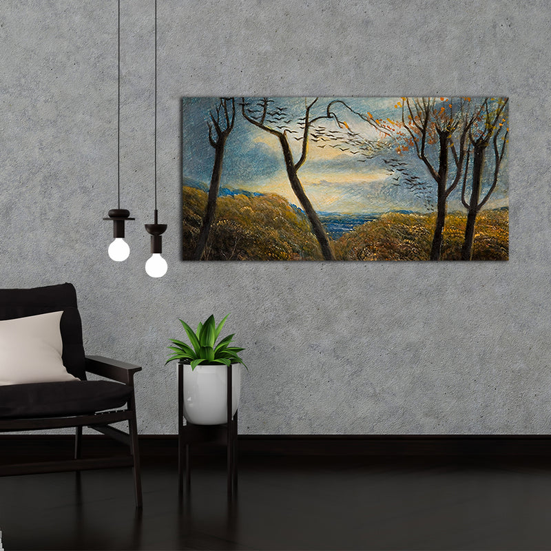 Forest Oil Color Scenery Canvas Wall Painting