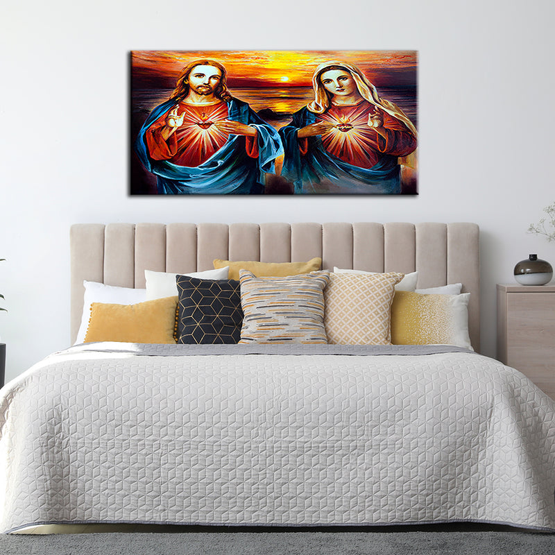 Jesus and Mary Canvas Wall Painting