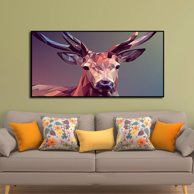 Deer Illustrations Canvas Floating Frame Wall Painting