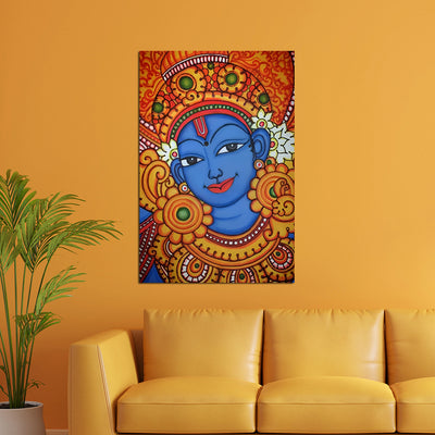 Krishna Pattachitra Art Canvas Wall Painting