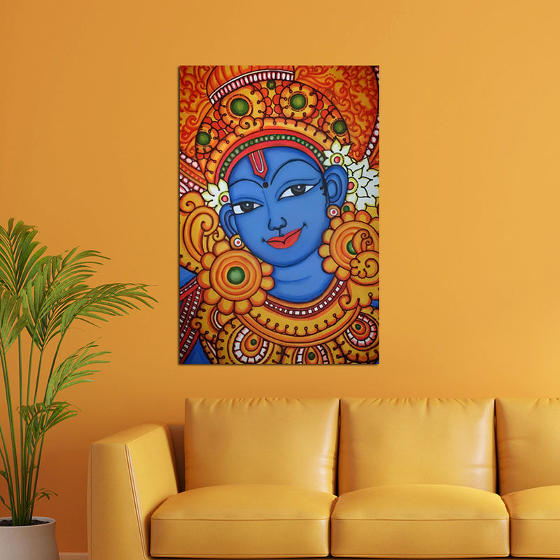Krishna Pattachitra Art Canvas Wall Painting