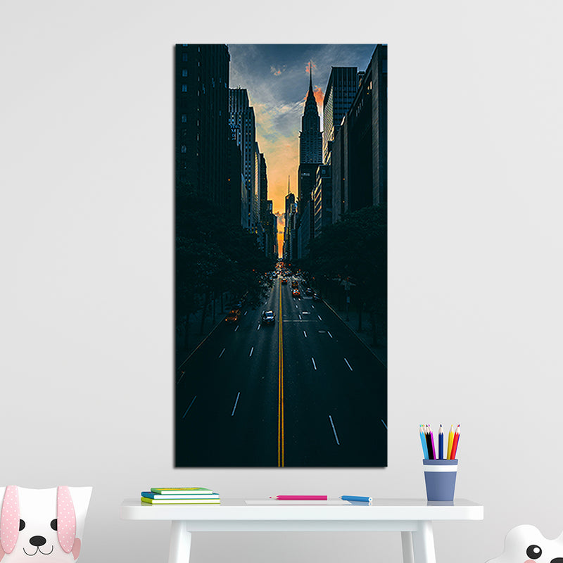 City Street View Canvas Wall Painting