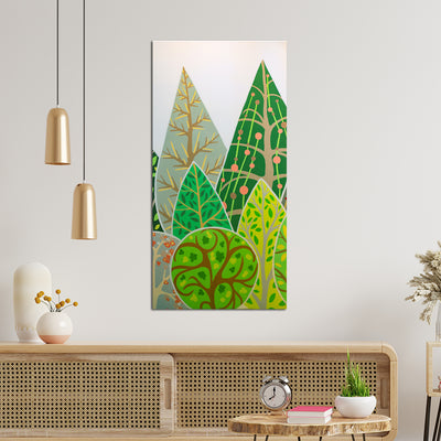 Illustration Tree Canvas Wall Painting