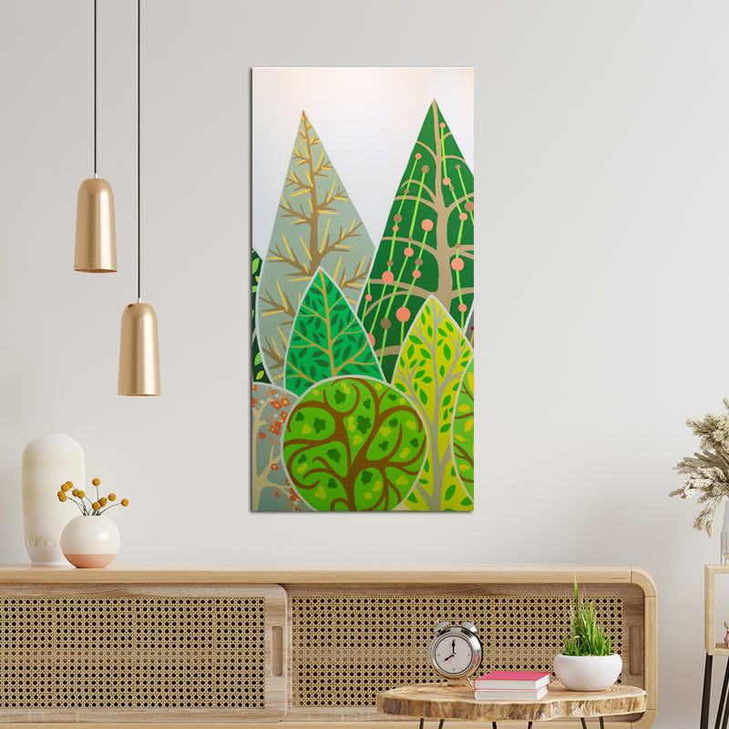 Illustration Tree Canvas Wall Painting