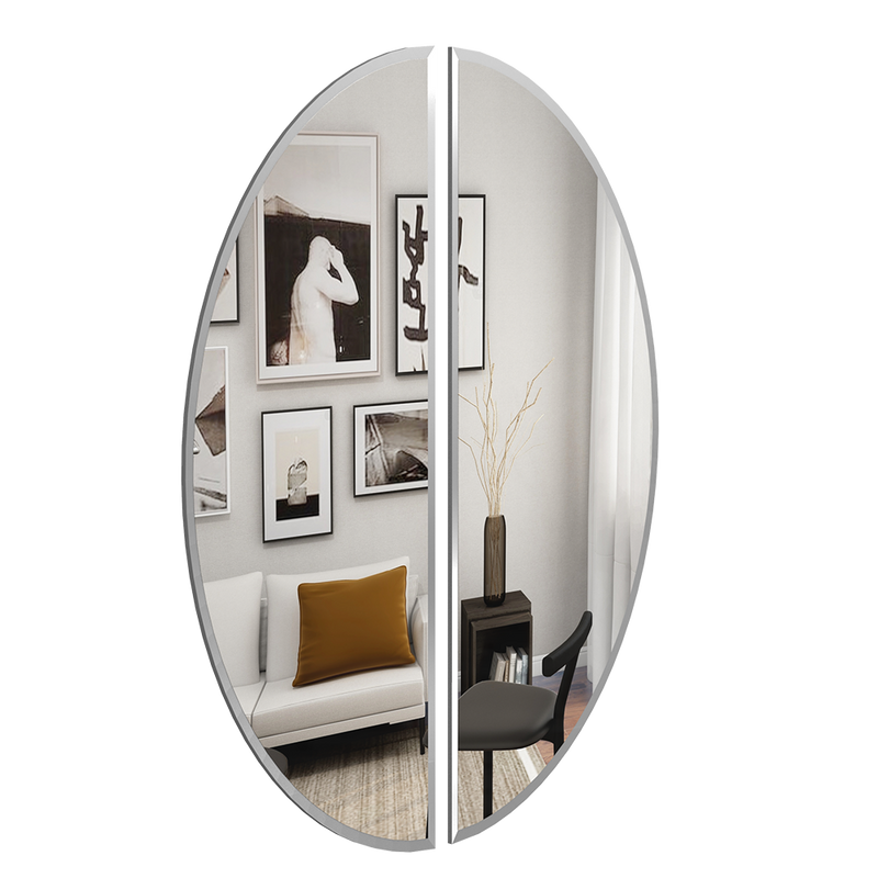 Frameless Semi Circle Bathroom Mirror