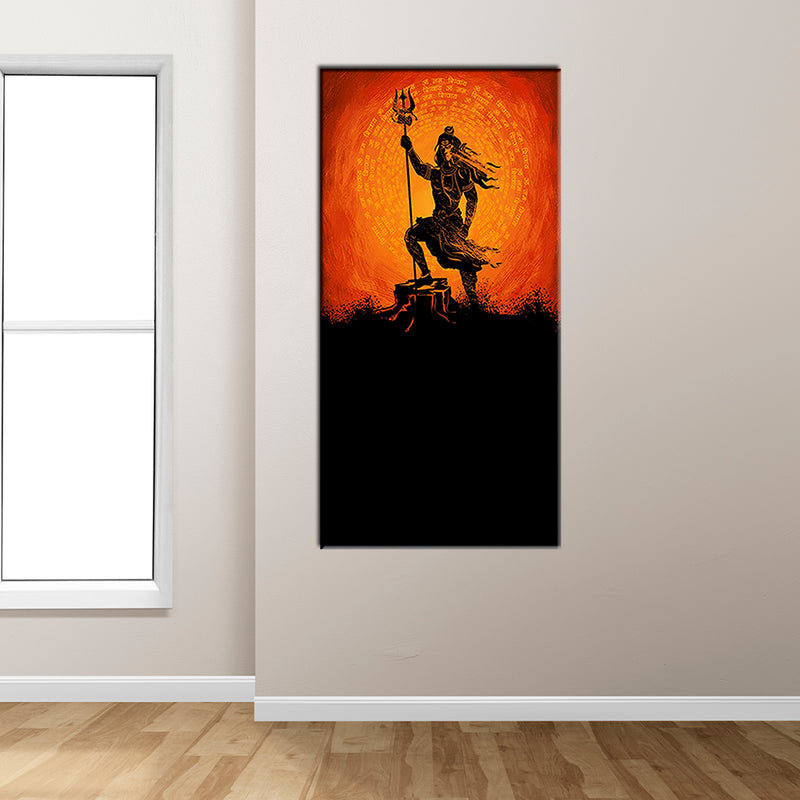 Lord Shiva Fictional Art Canvas Wall Painting