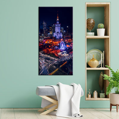 City On Night  Canvas Wall Painting