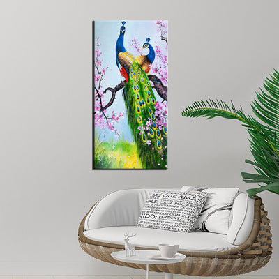 Couple of Peacock Birds Canvas Wall Painting