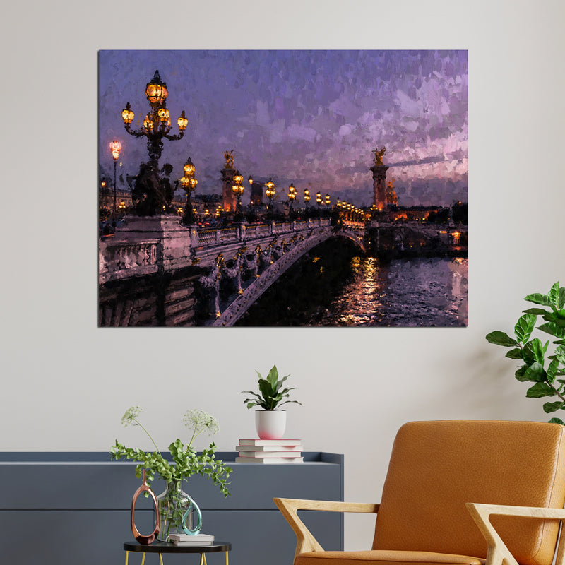Blur Effect Bridge Canvas Wall Painting