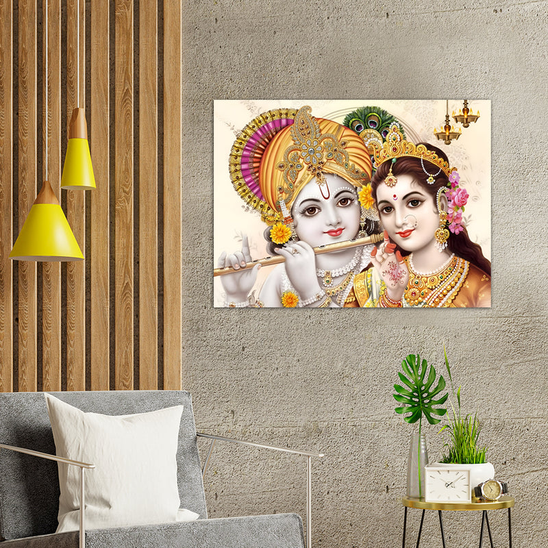 Krishan Radha Canvas Wall Painting