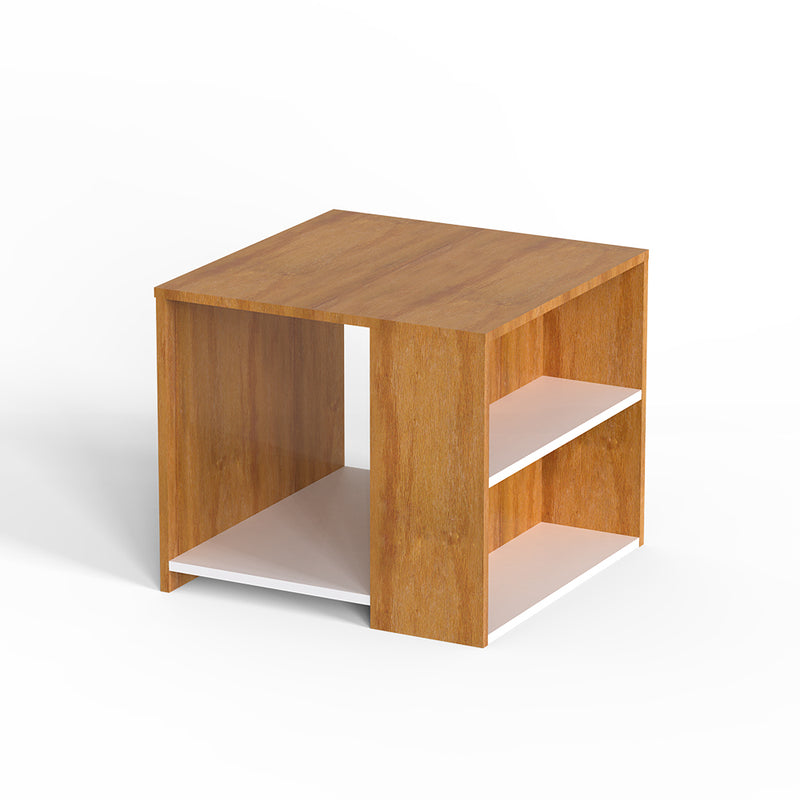 Duo Side Table With Wooden Finish