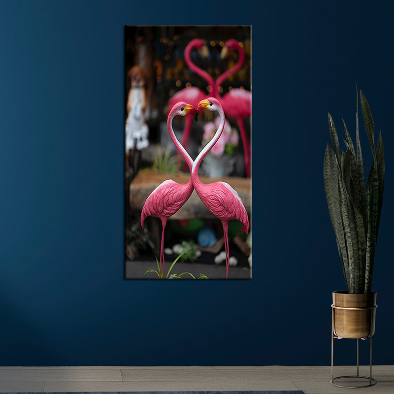Flamingo Love Birds Canvas Wall Painting