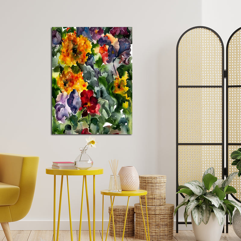 Abstract Flowers Canvas Wall Painting