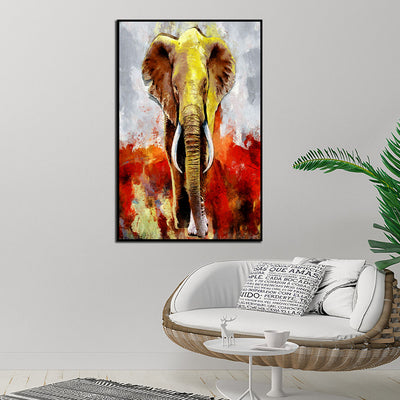 Elephant Canvas Floating Wall Painting
