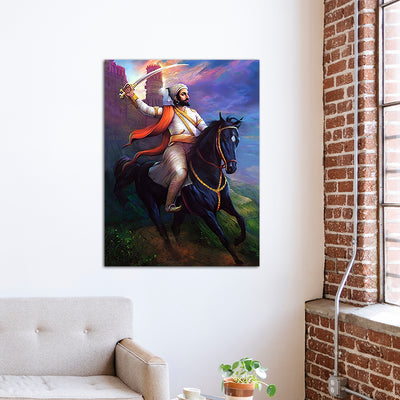 Chhatrapati Shivaji Maharaj Wall Painting On Canvas