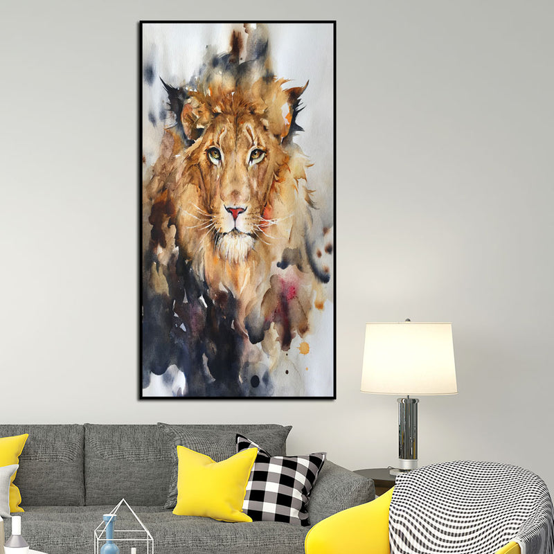 Abstract Lion Canvas Floating Wall Painting
