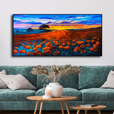 Flower Red Rose Canvas Wall Painting