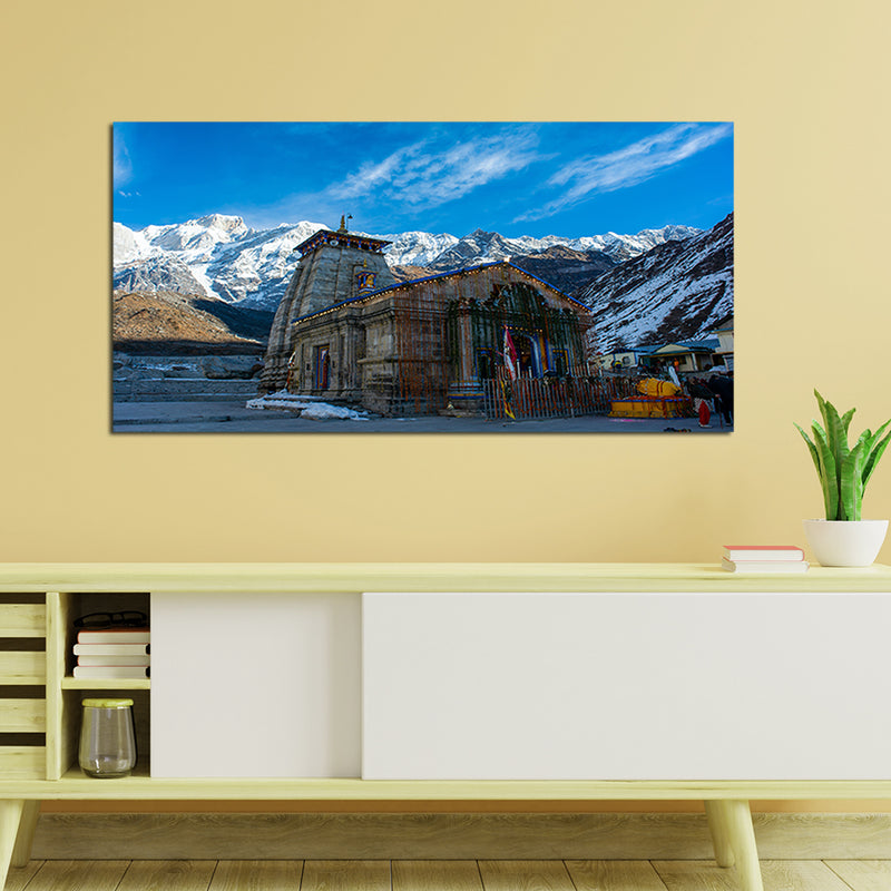 Kedarnath Temple Canvas Wall Painting