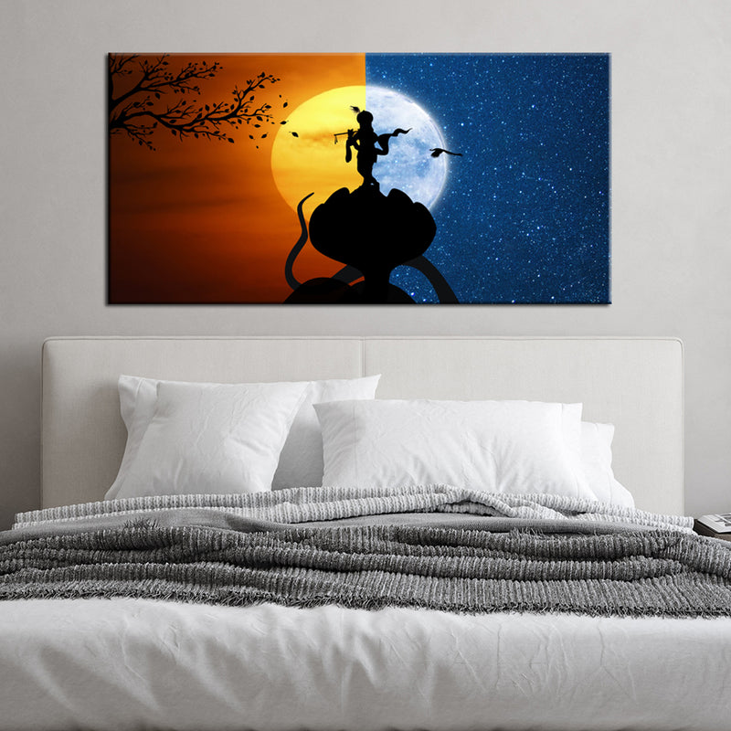 Abstract Krishna Canvas Wall Painting